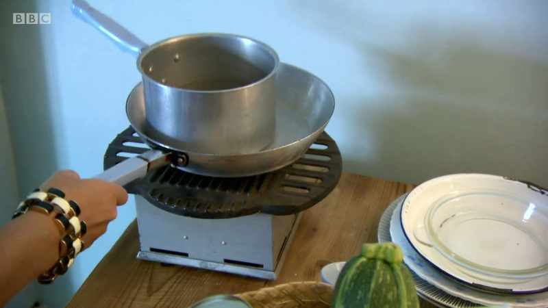 You can make fried eggs. Oh, look at this