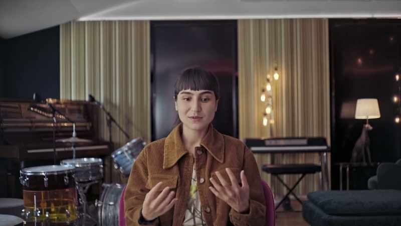 You can notice that she loves singing that song