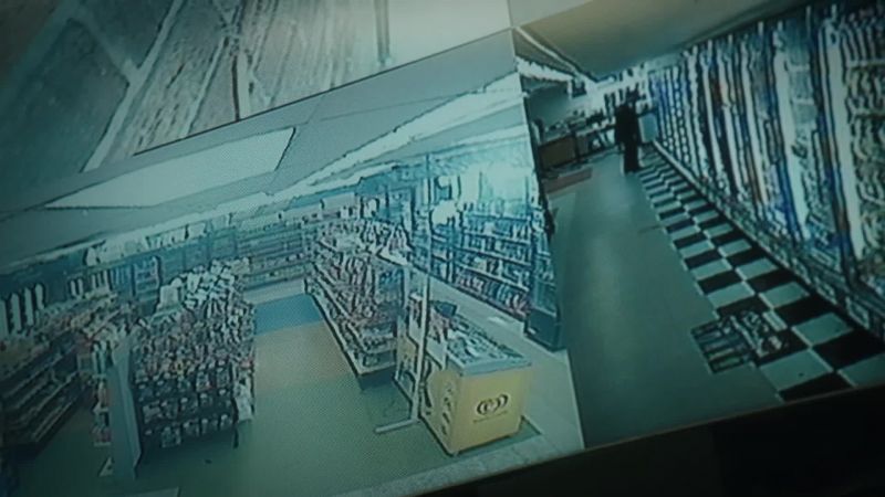 You can't be in here without shoes. It's store policy