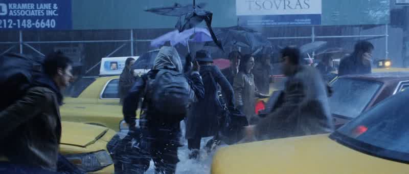 Excuse me You're badGoddamn 1500 dollar waterproof raincoatPlease shut up man There must be rats everywhereThat's because it's New YorkHey HeyOpen up big papa It's out of serviceIt's out of serviceNo