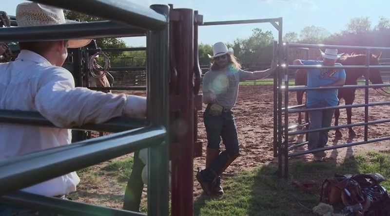 You don't know how long it takes you to put chaps on