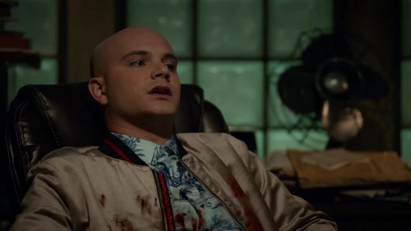 You gonna tell me whose blood that is on your shirt?