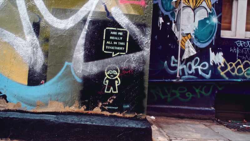 You know, a graffiti like that across the road