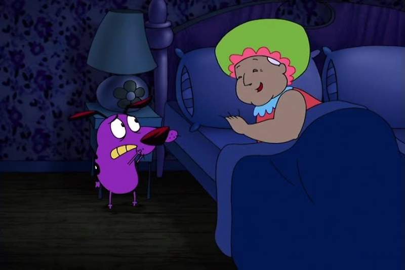 You know I can't hear you without my glasses Courage