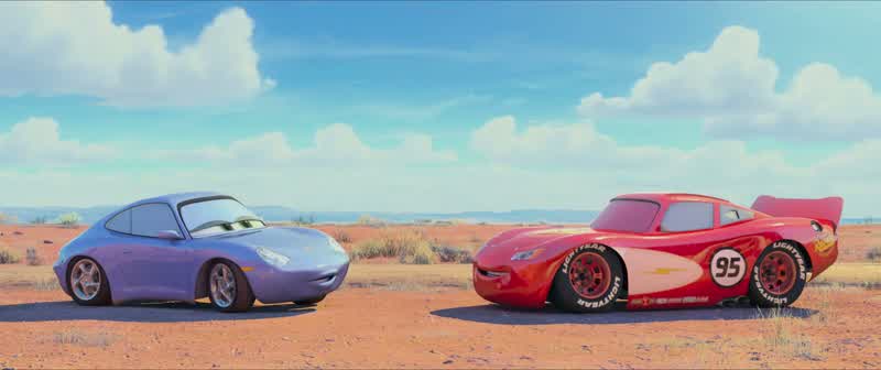 You know I really missed you SallyWell I create feelings in others they themselves don't understand andblah blah blahMcQueen and Sally parked beneath the treeK i s s uh i n tGreat timing Mater