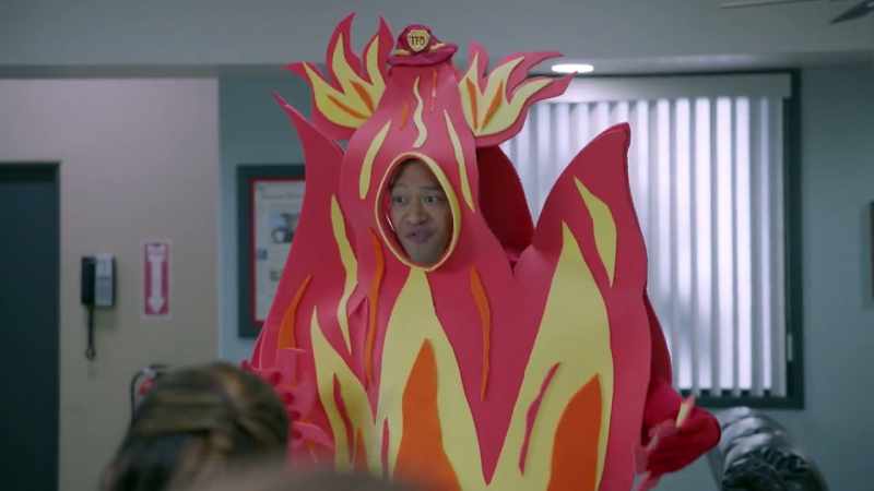 You know, it's a educational, endearing character. Flame-o
