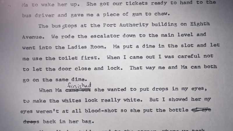 You know, my mother, she was a crackerjack typist
