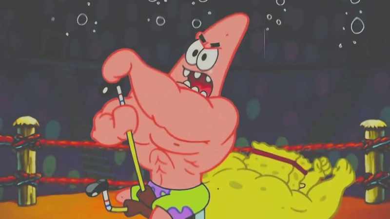 You know, Patrick actually licked SpongeBob's foot