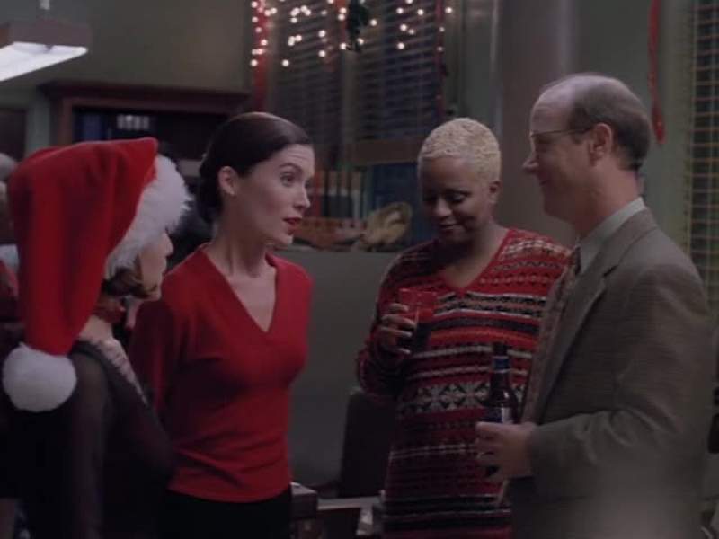 You know you're standing under the mistletoe