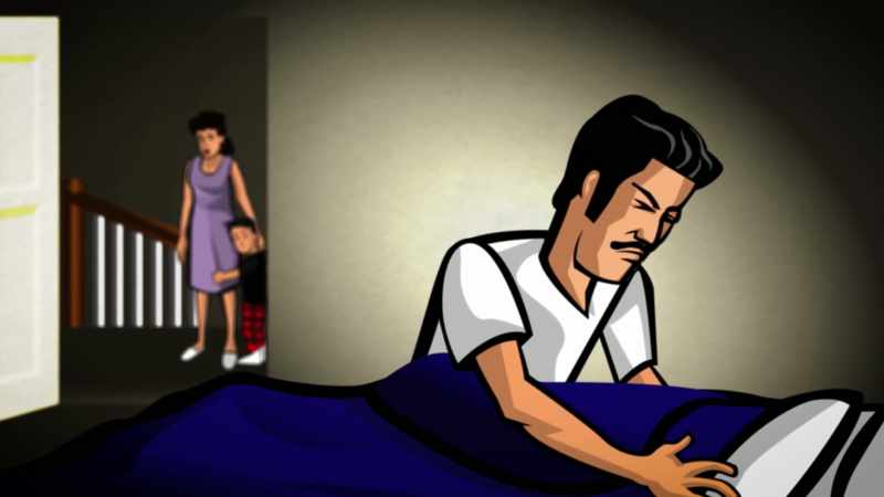 You look under the bed, 
