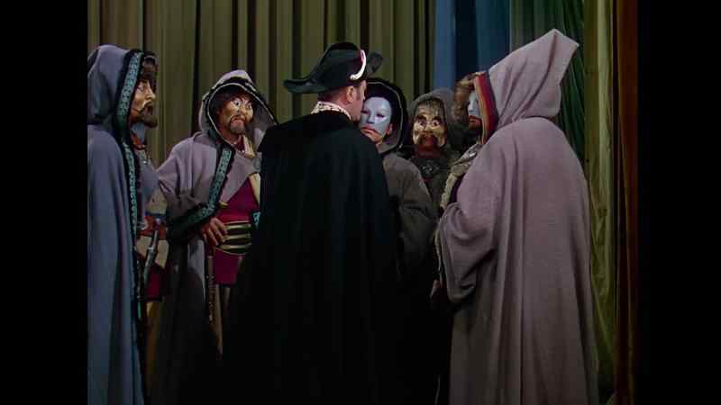 You men are to remain onstage throughout the performance