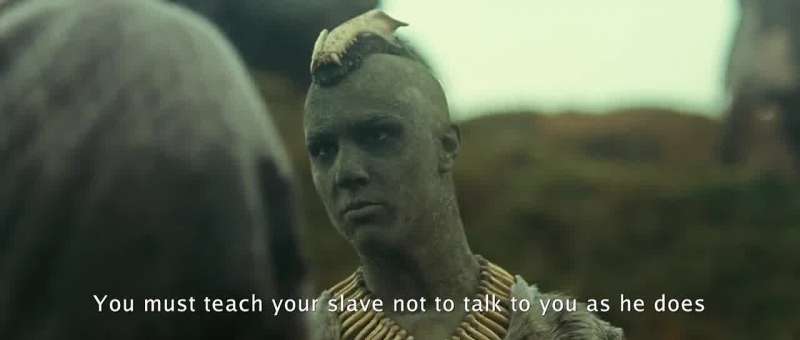 You must teach your slave not to talk to you as he does