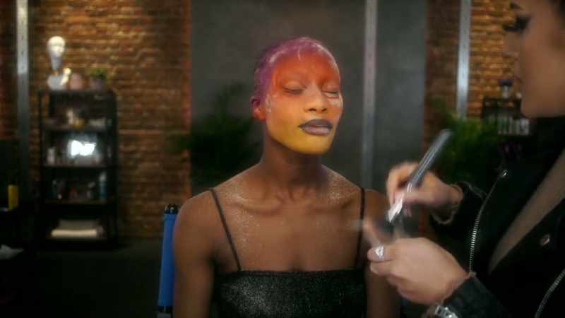 You need to use translucent powder to keep the vibrancy