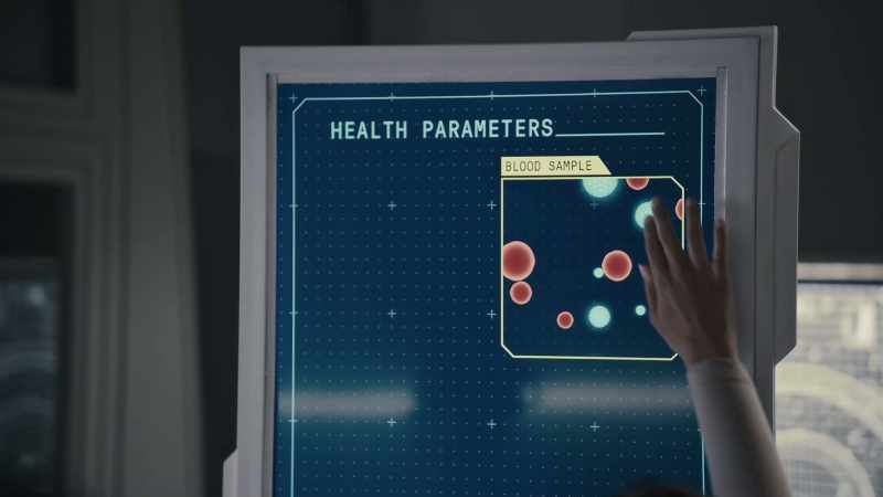 You notice an anomaly between the red blood cells
