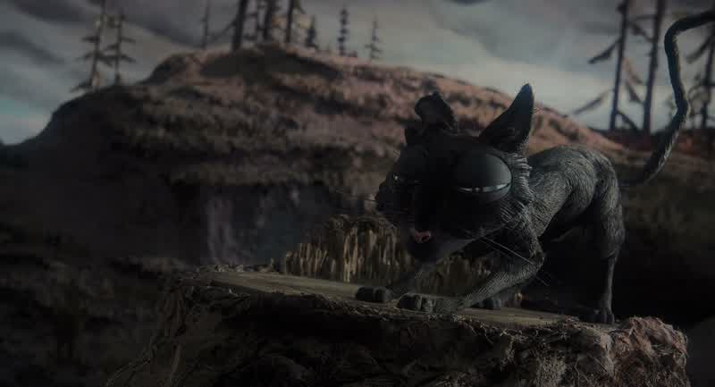 You scared me to death, you mangy thing!