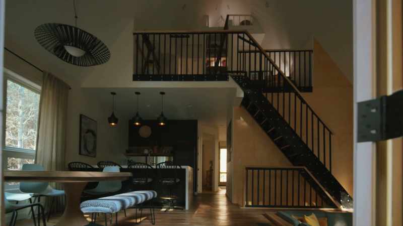You see Clark's steel staircase, that modern interpretation