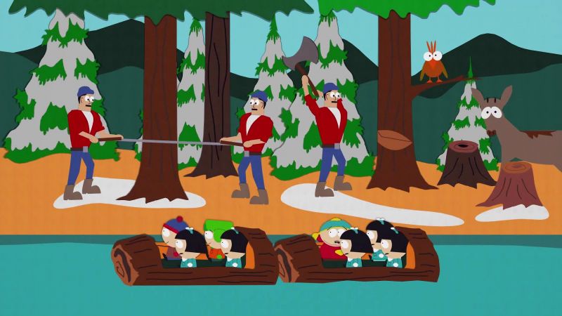 You see in America, we have log rides