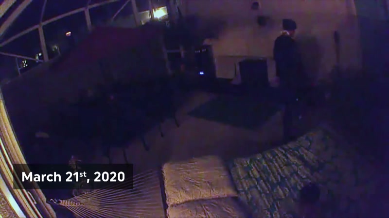 You see this person lurking on her patio