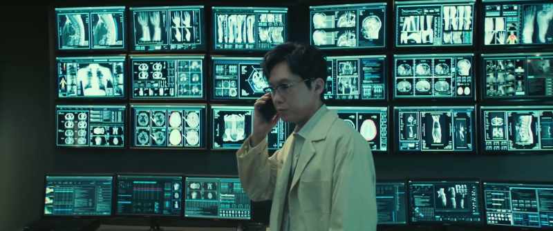 You should bring him to the lab. You can't go to intelligence now