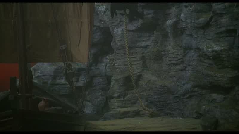 He's climbing the rope and he's gaining on us