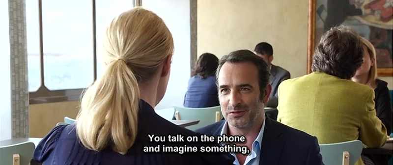 You talk on the phone and imagine something