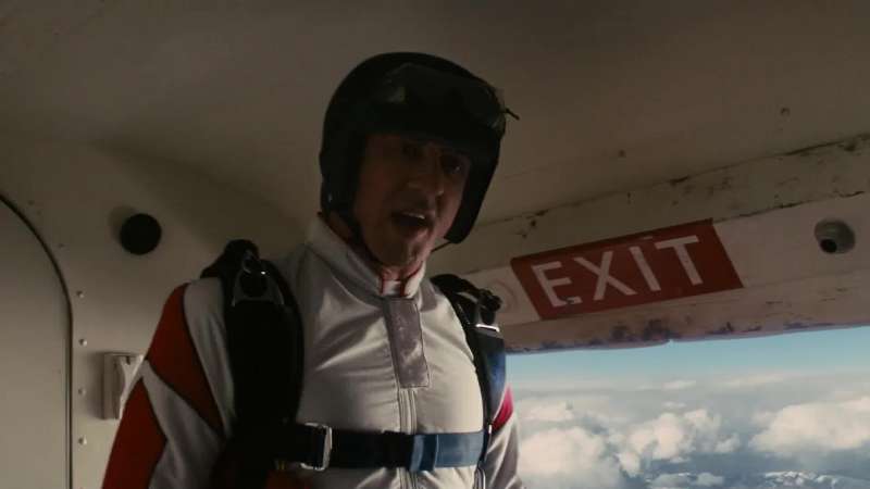 You threw his old ass out the plane Why are you laughing