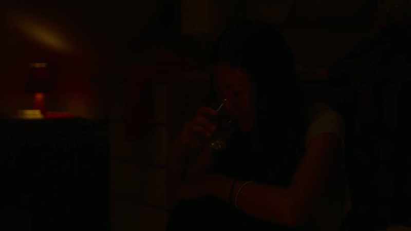 [young Elle sniffs]