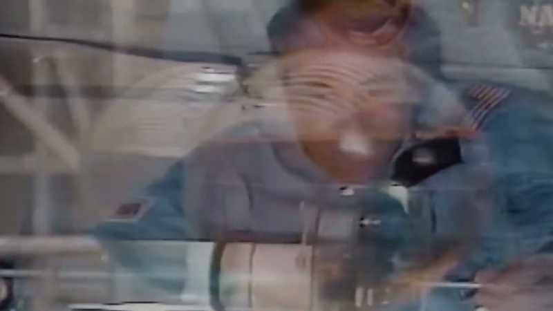 Your first time you put on the blue flight suit you say