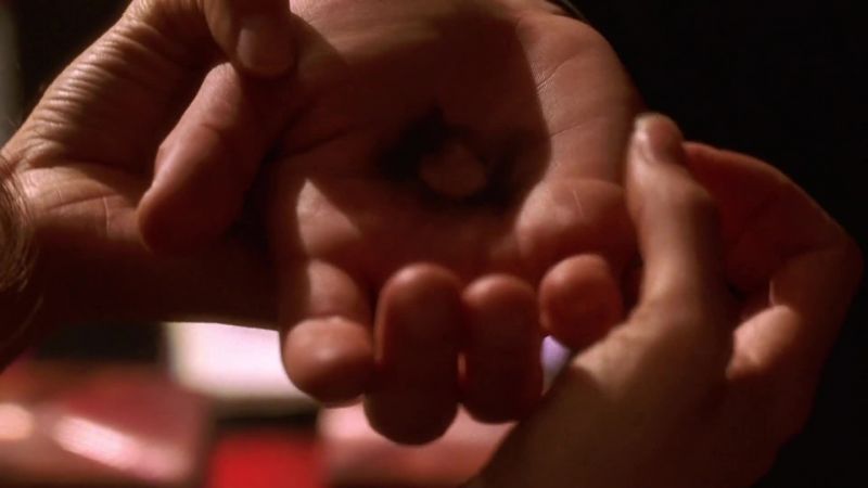 Your hand. There's not a scratch on it