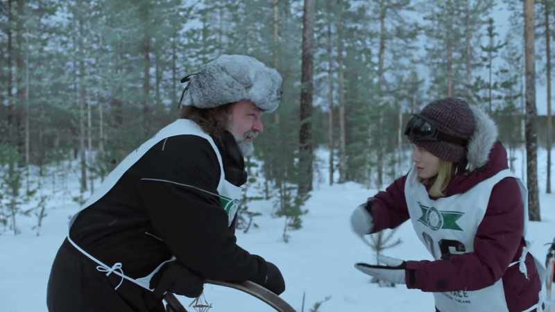 Your sled is caught between some ice and rock