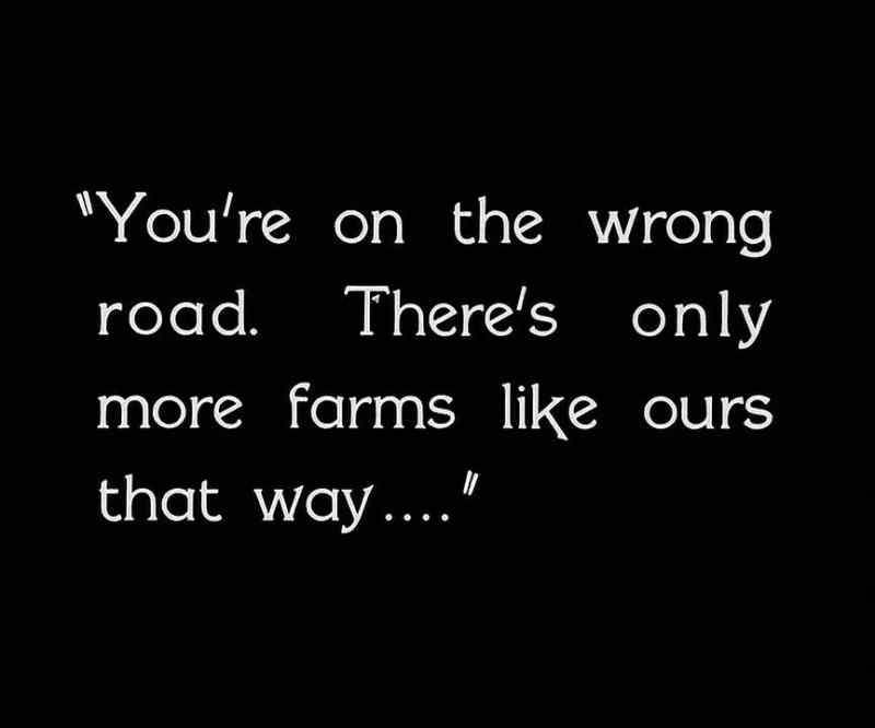 You're on the wrong road