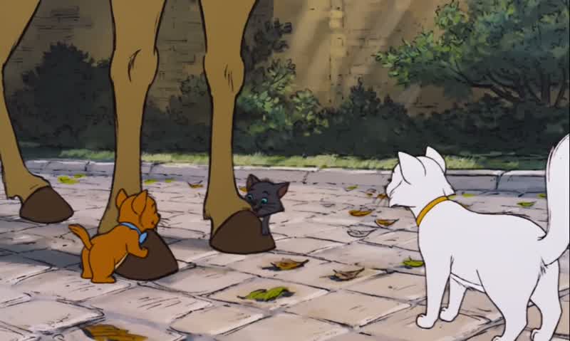Berlioz come back hereHaven't you forgotten something darlingThank you Miss Frou Frou for letting me ride on your backYou're quite welcome young manHow was that Mama Very good darlingThat was very