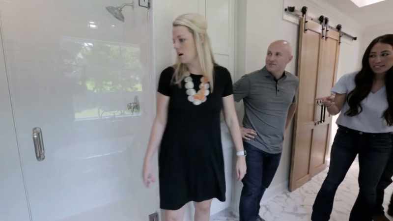 You've got this huge master shower, seamless glass
