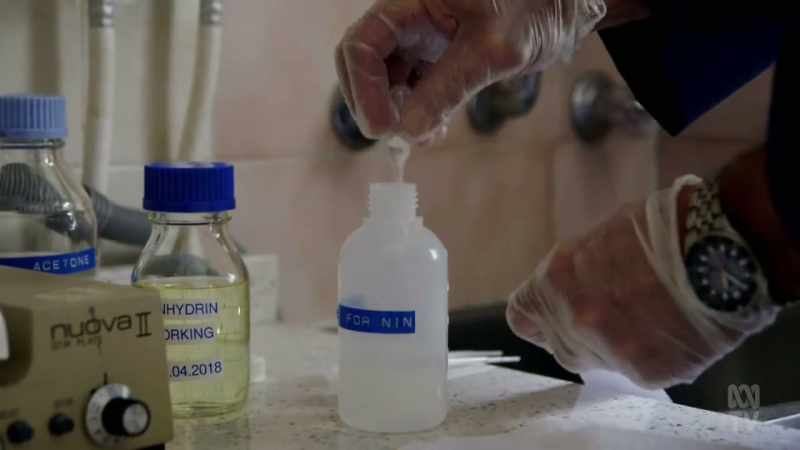 Zinc chloride could make the prints turn orange