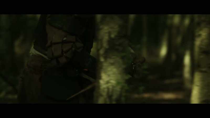 (zombie grunting) (leaves rustling)