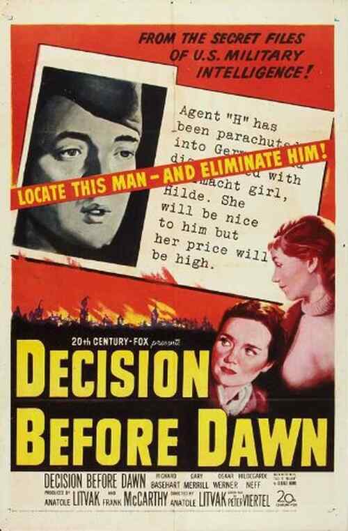 Decision Before Dawn poster