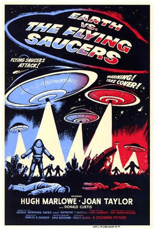 Earth vs  the Flying Saucers poster