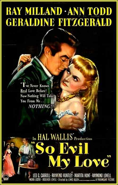 So Evil My Love poster